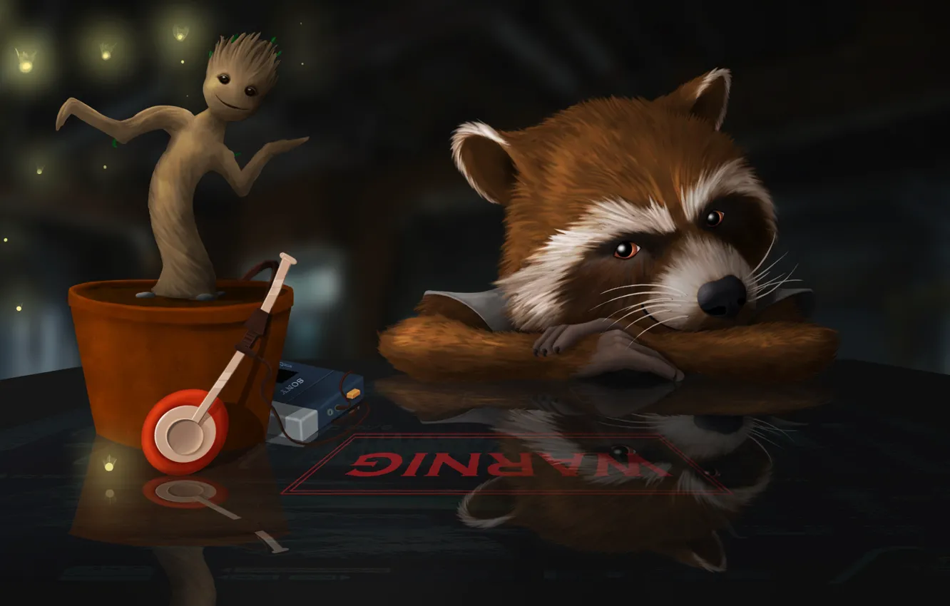 Wallpaper rocket, raccoon, groot, guardians of the galaxy images for  desktop, section фильмы - download