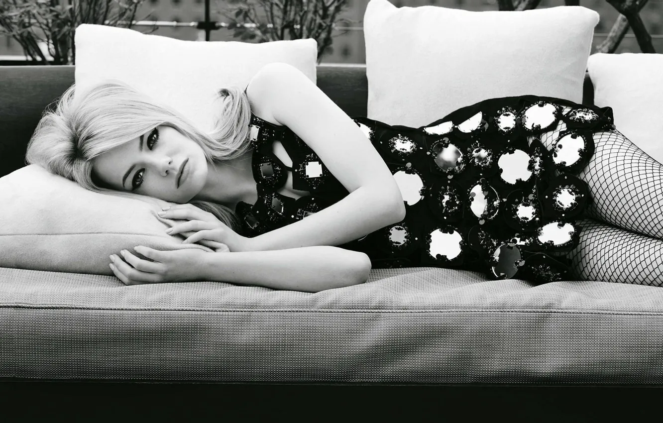Wallpaper black and white, Emma Stone, Emma Stone images for desktop,  section девушки - download