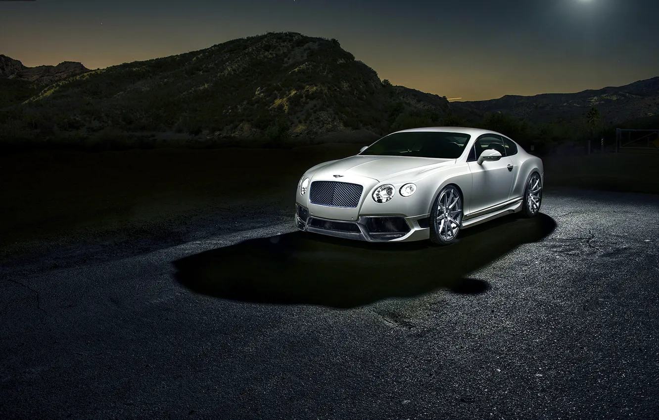 Photo wallpaper Bentley, Continental, Bentley, white