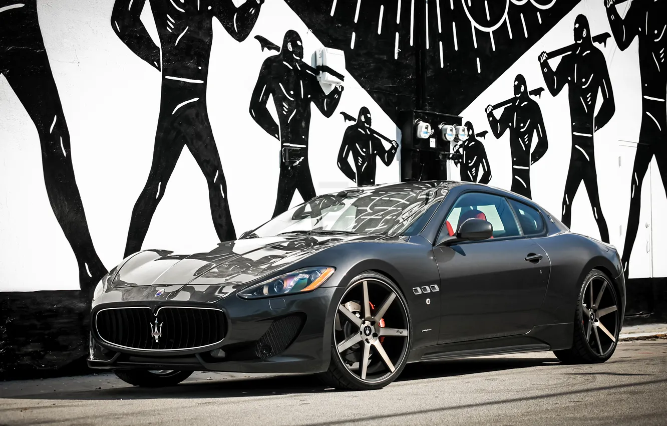 Photo wallpaper Maserati, Turismo, wheels, Gran, lowered, Customized, on 22, Niche