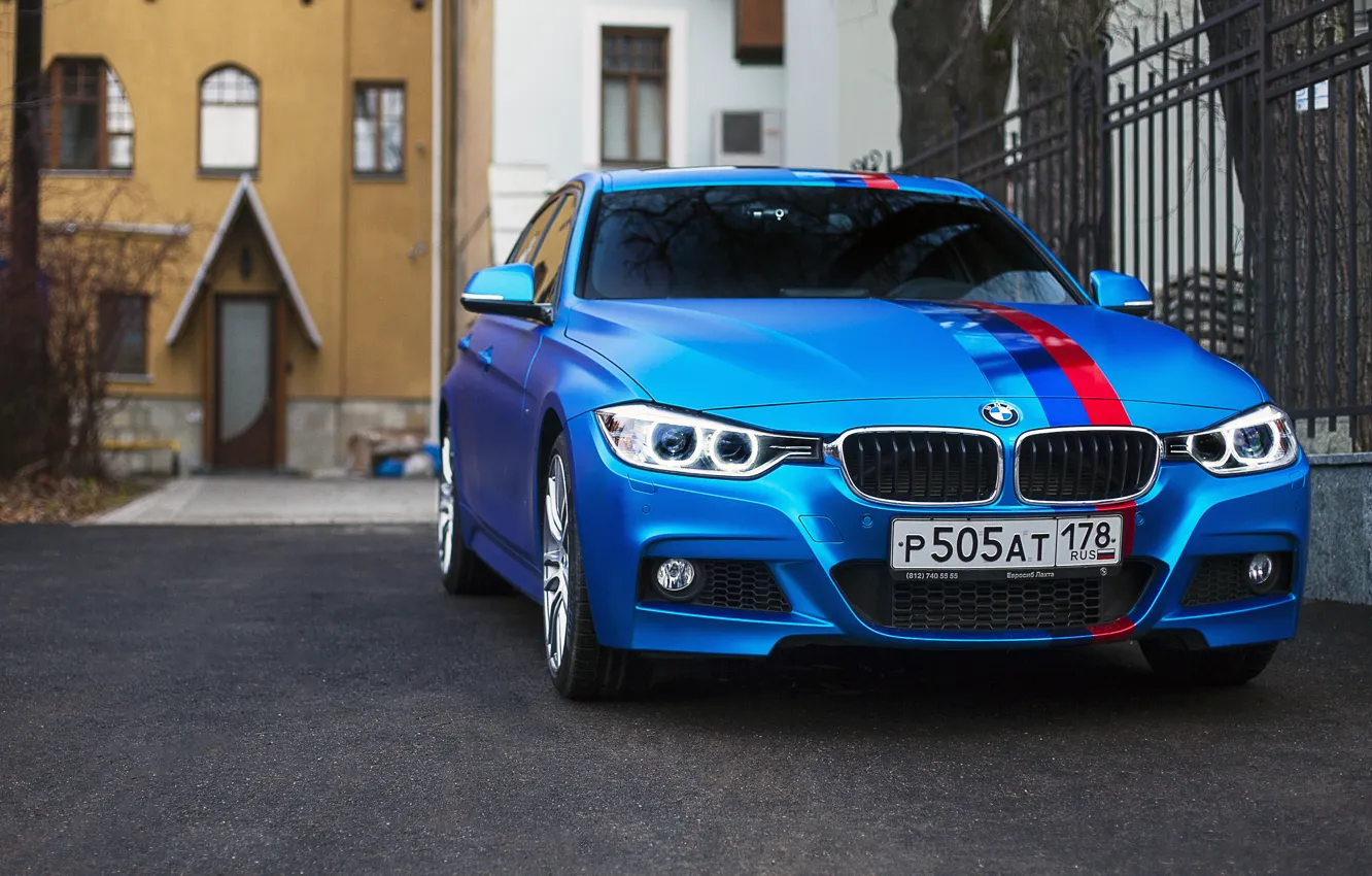 Photo wallpaper BMW, Car, Blue, 335i, xDrive