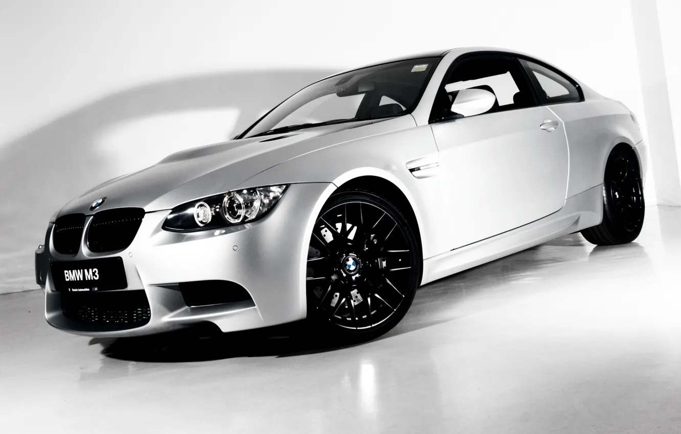 Photo wallpaper grey, bmw, BMW, coupe, shadow, sports car, drives, coupe, the front, competition edition