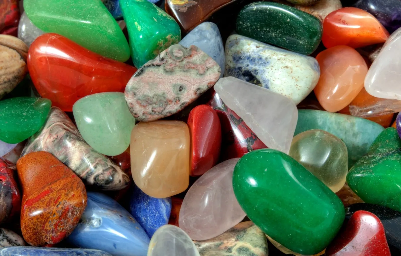 Photo wallpaper macro, stones, colored, minerals