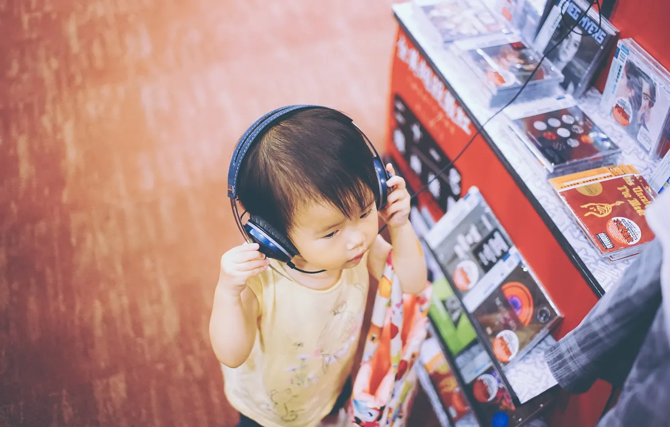 Photo wallpaper music, boy, headphones