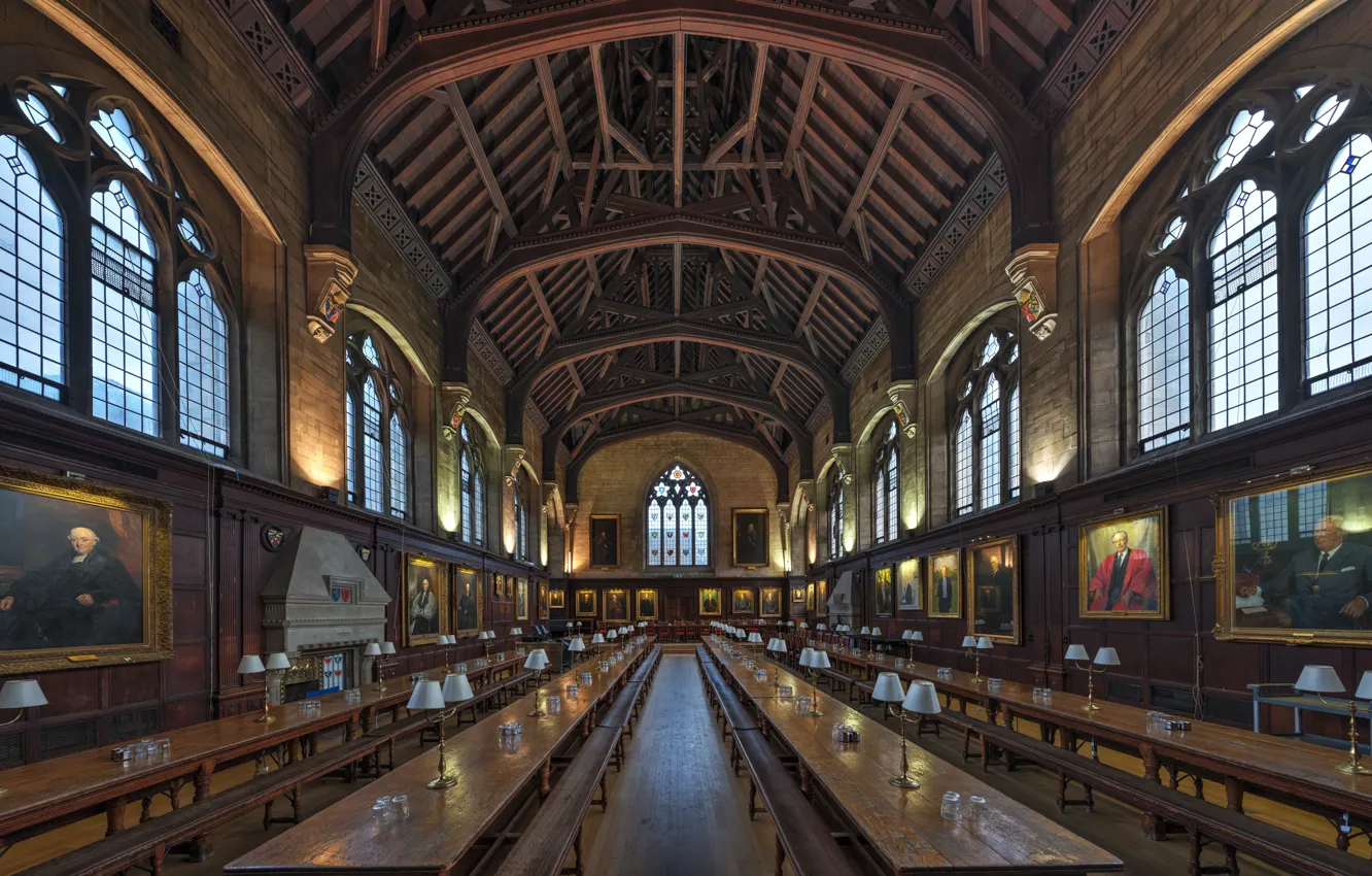 Wallpaper England, College, Oxford, Dining Hall, Balliol images for  desktop, section интерьер - download