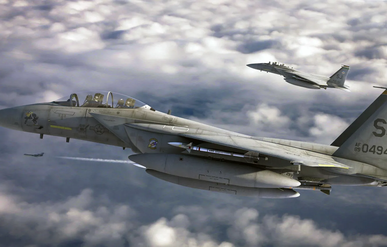 Photo wallpaper art, Eagle, F-15, Douglas, McDonnell, roen911, American all-weather fighter of the fourth generation