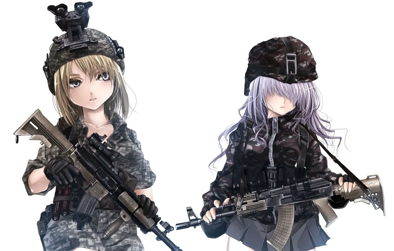 Photo wallpaper photo, girls, girls with guns pictures, soldiers Wallpaper