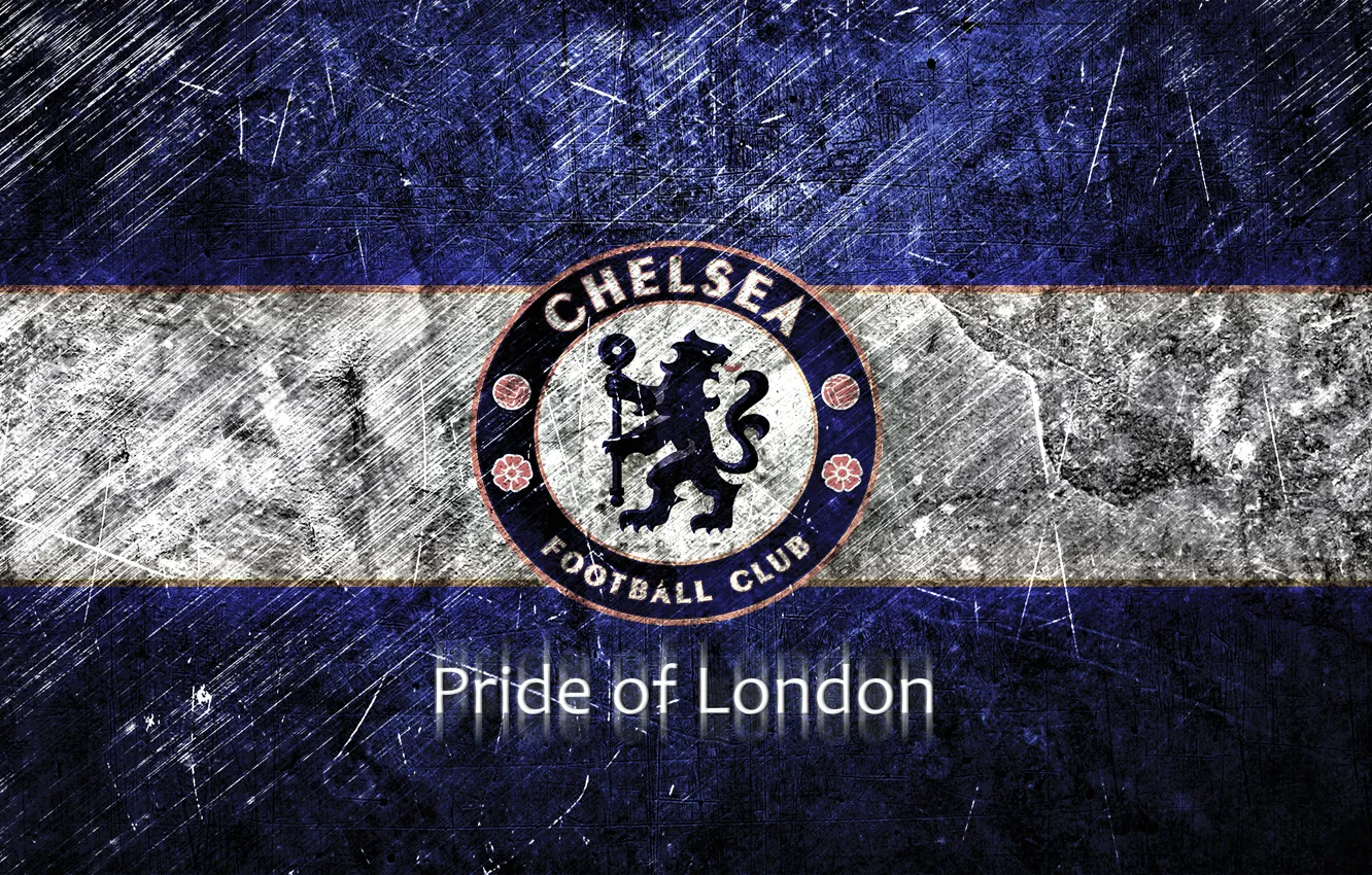 Photo wallpaper blue, background, scratches, emblem, Chelsea, chelsea