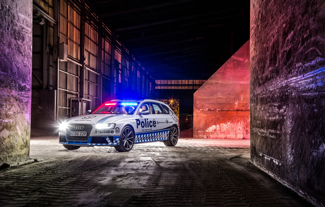 Photo wallpaper Audi, Audi, police, Police, RS 4, Before, 2015