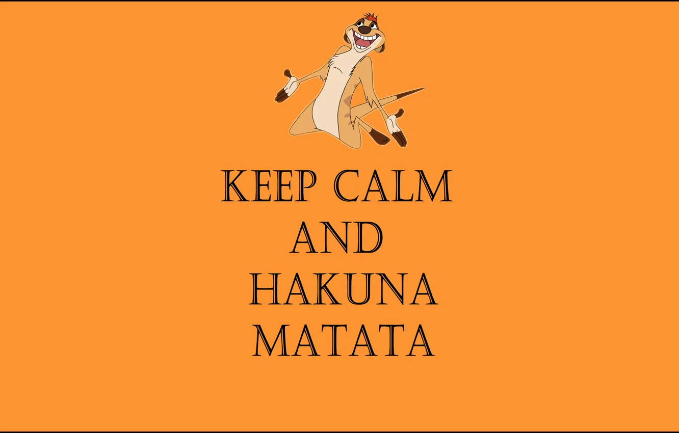 Wallpaper life without worries, Timon, keep calm and hakuna matata images  for desktop, section минимализм - download