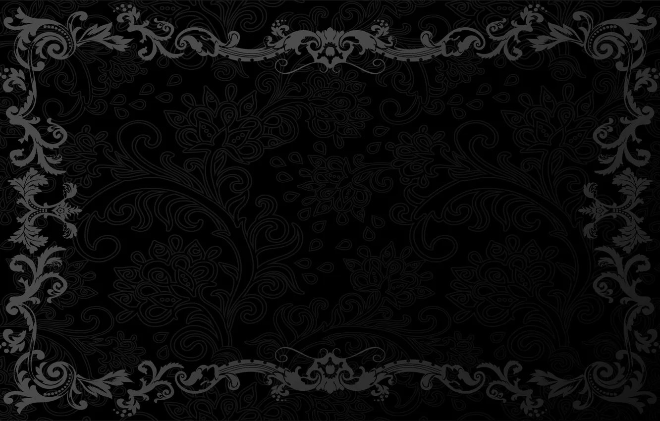 Wallpaper retro, pattern, vector, dark, black, ornament, vintage, texture,  vintage, background, pattern, gradient images for desktop, section текстуры  - download