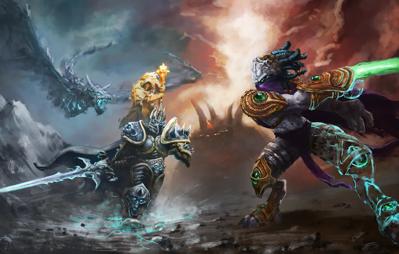 Wallpaper Warcraft, arthas, Heroes of