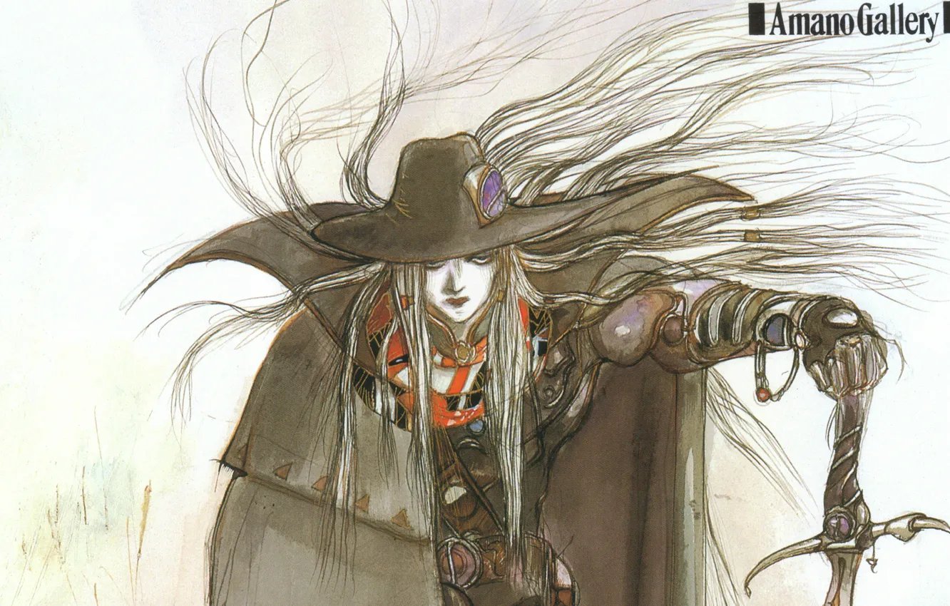 Wallpaper graphics, sword, hat, cloak, color, hunter, art, Yoshi Want ...
